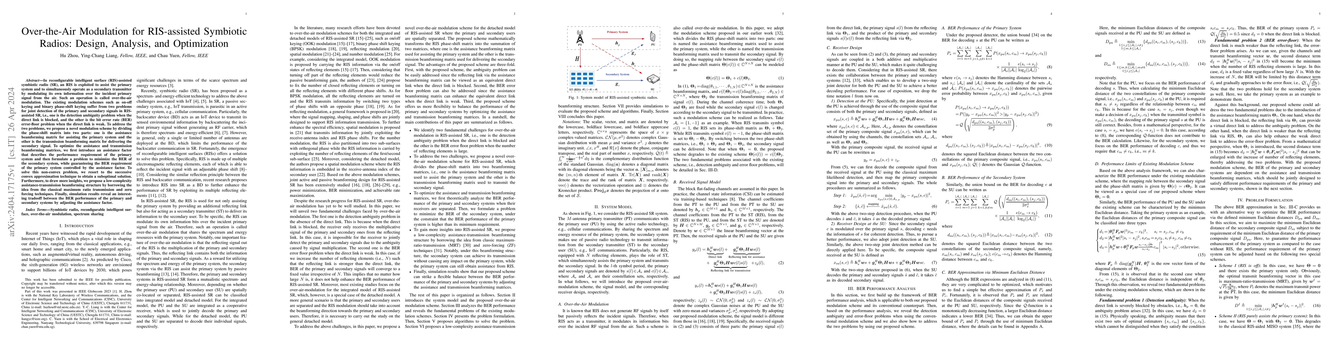 Thumbnail for Over-the-Air Modulation for RIS-assisted Symbiotic Radios: Design,
  Analysis, and Optimization