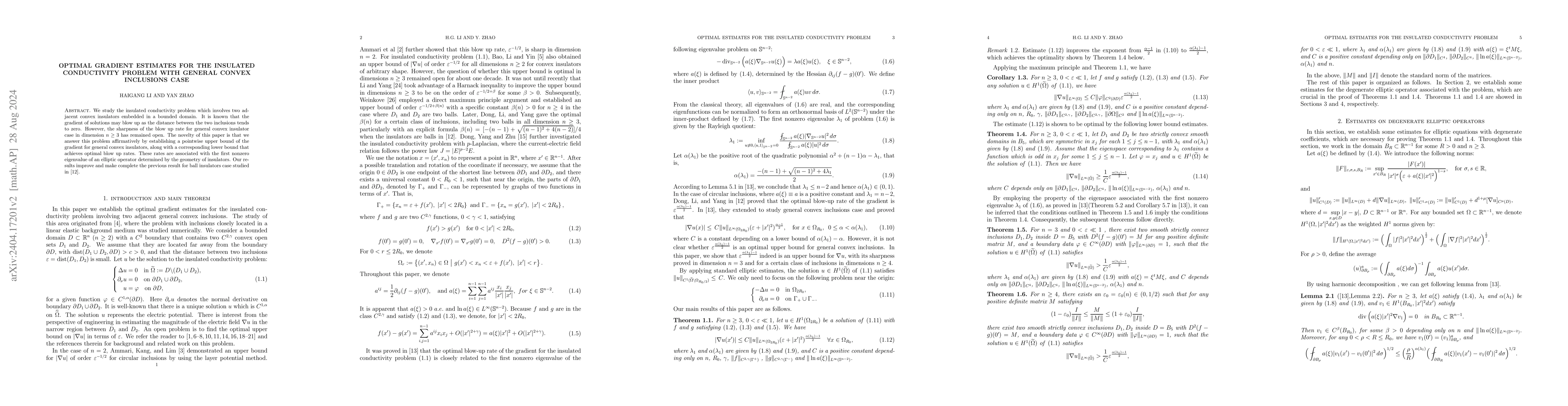 Thumbnail for Optimal gradient estimates for the insulated conductivity problem with
  general convex inclusions case