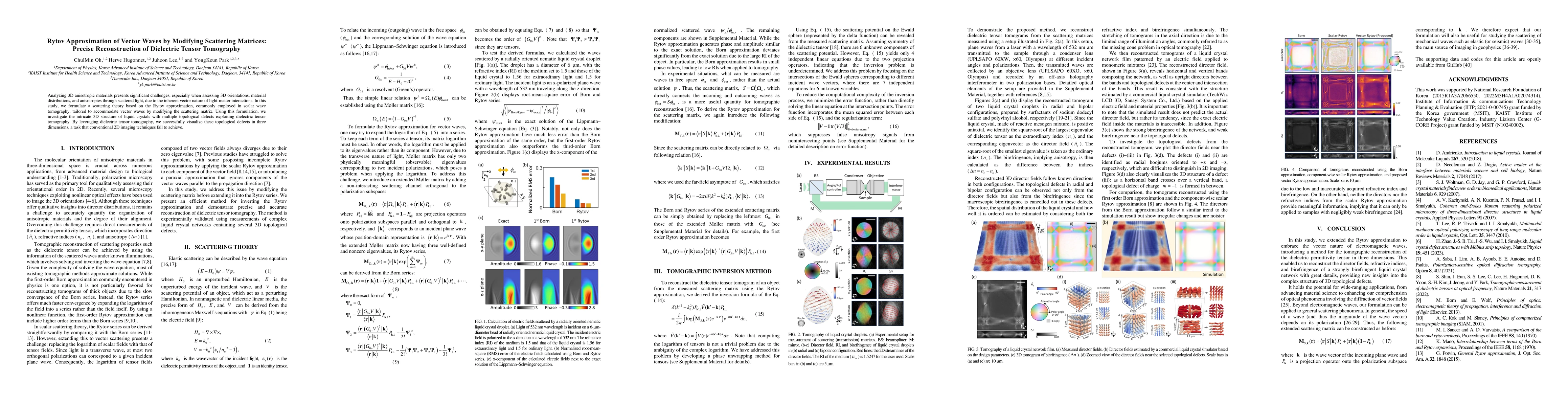 Thumbnail for Rytov Approximation of Vectorial Waves by Modifying Scattering Matrixes:
  Precise Reconstruction of Dielectric Tensor Tomography