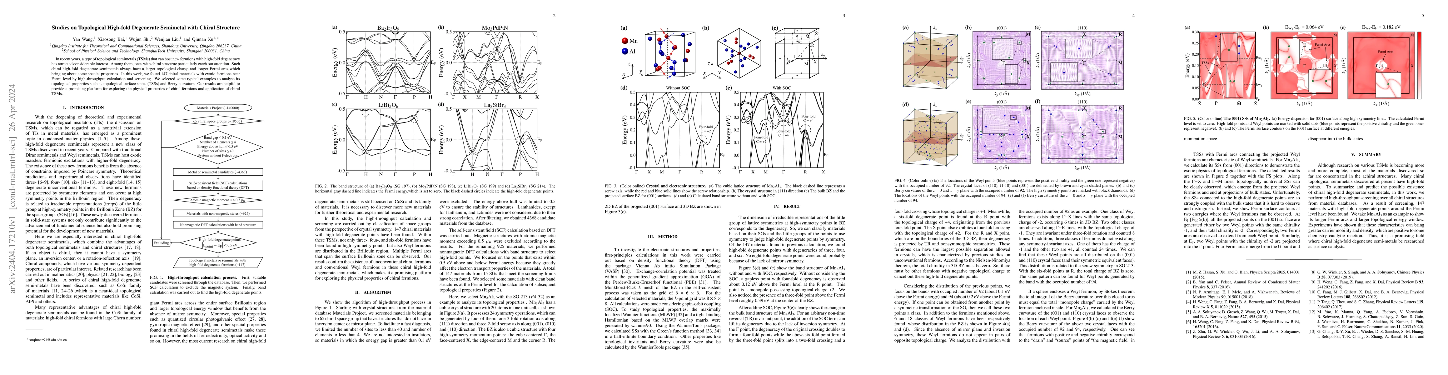 Thumbnail for Studies on Topological High-fold Degenerate Semimetal with Chiral
  Structure