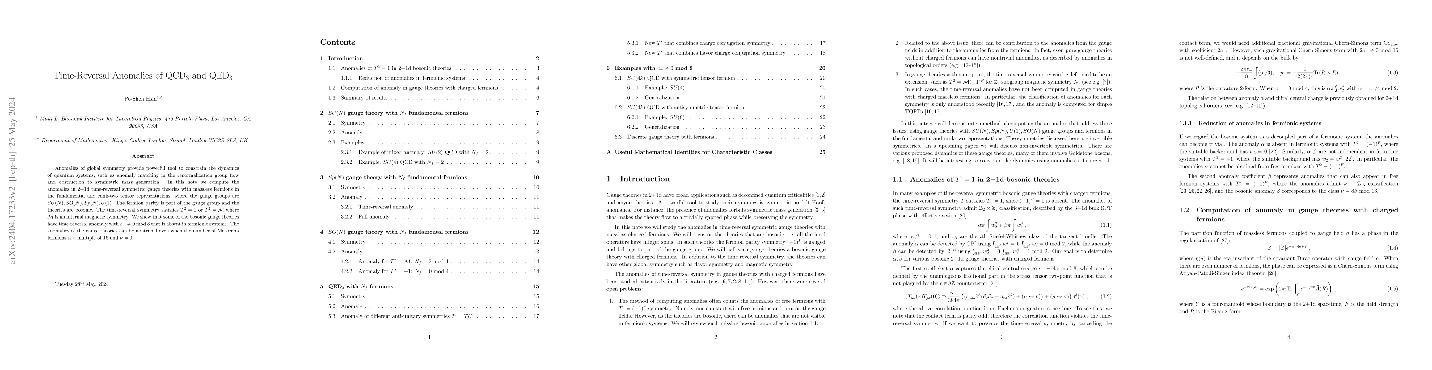Thumbnail for Time-Reversal Anomalies of QCD$_3$ and QED$_3$
