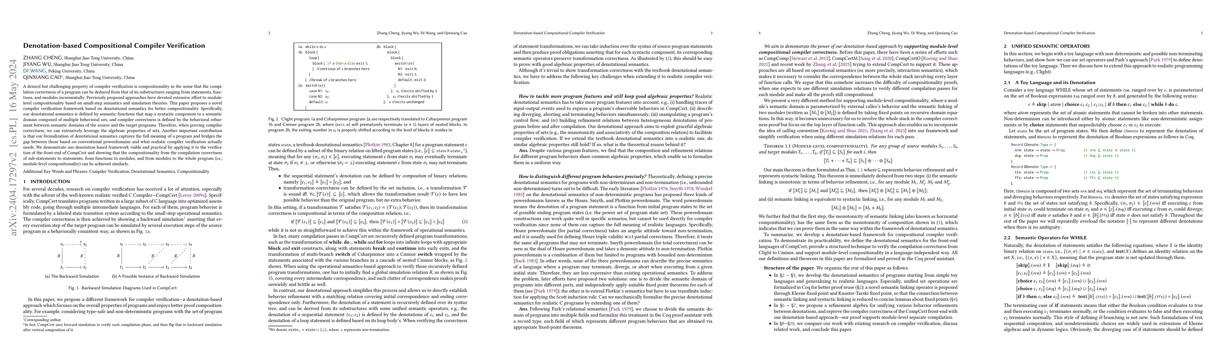 Thumbnail for Denotation-based Compositional Compiler Verification