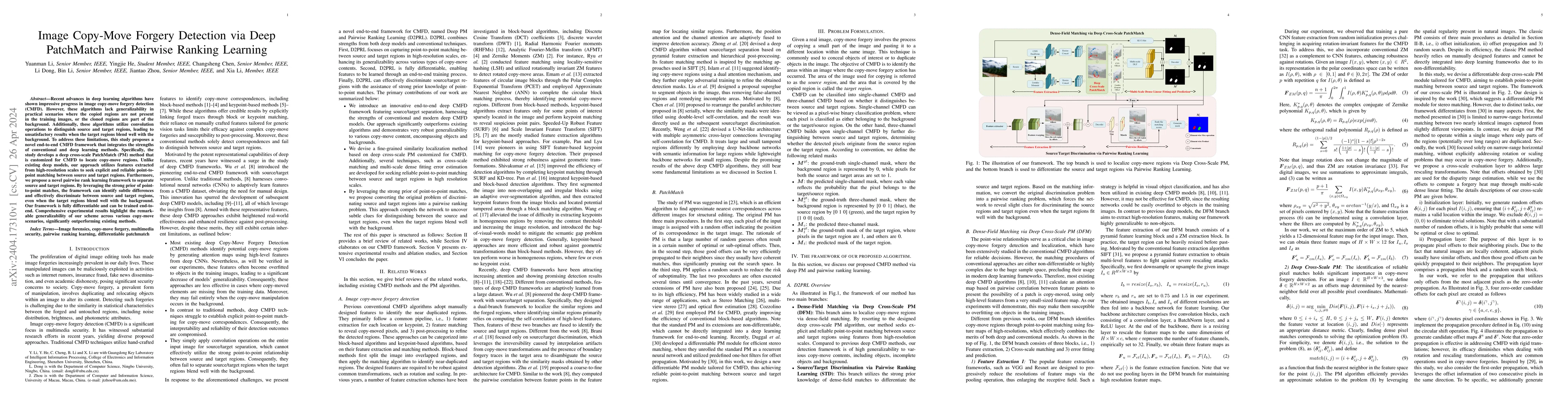 Thumbnail for Image Copy-Move Forgery Detection via Deep PatchMatch and Pairwise
  Ranking Learning