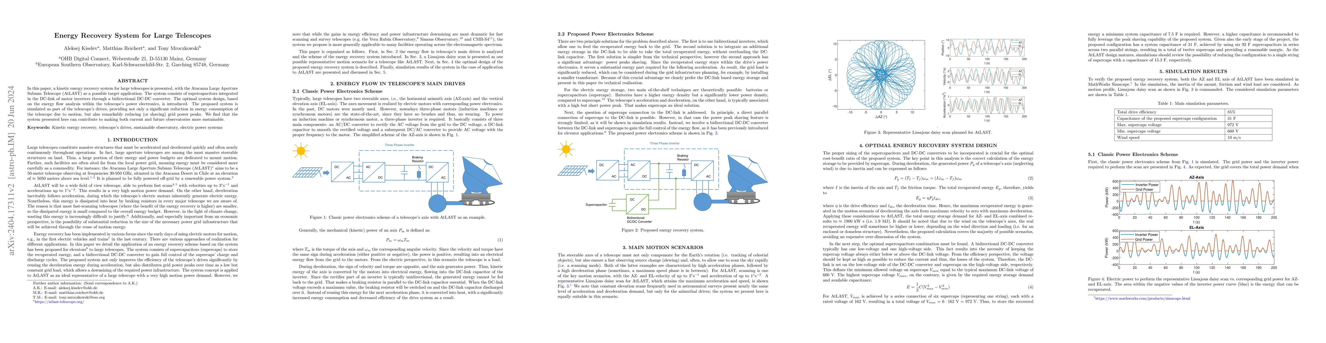 Thumbnail for Energy Recovery System for Large Telescopes