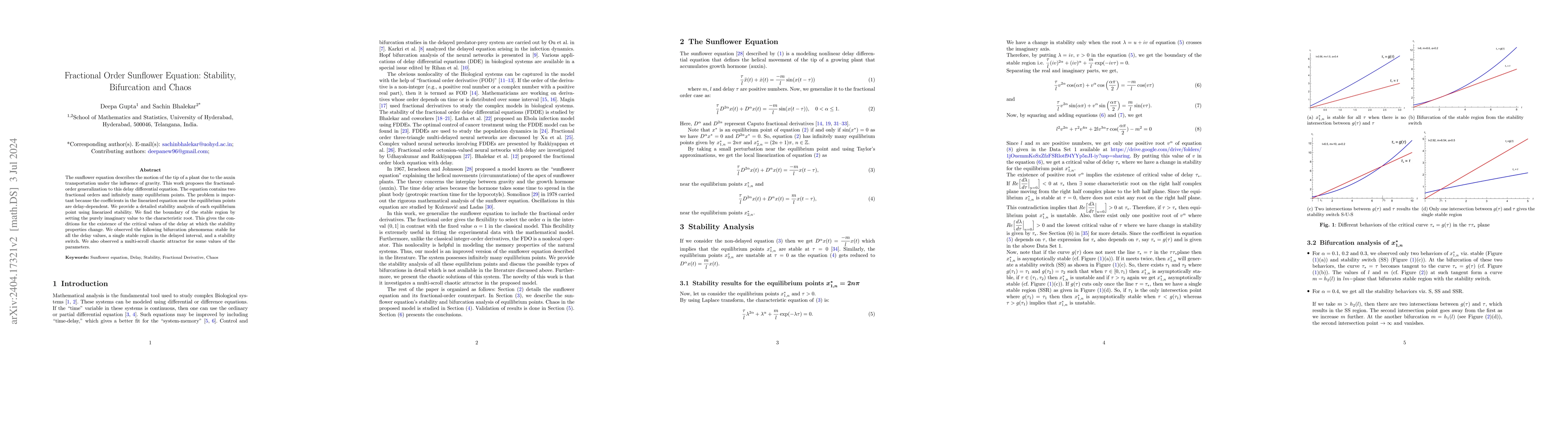Thumbnail for Fractional Order Sunflower Equation: Stability, Bifurcation and Chaos