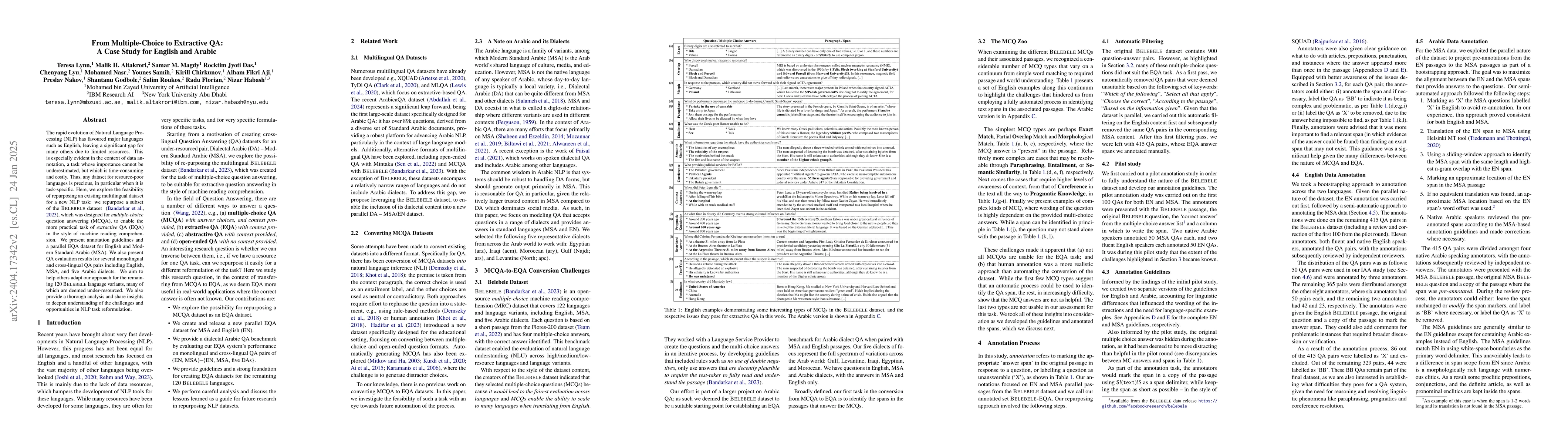 Thumbnail for Can a Multichoice Dataset be Repurposed for Extractive Question
  Answering?