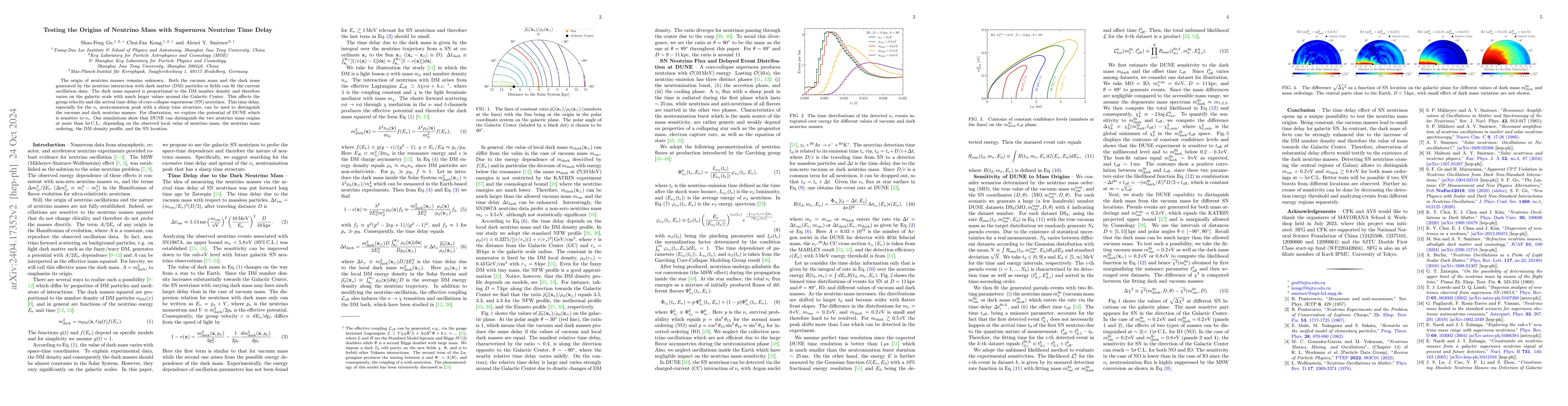 Thumbnail for Testing the Origins of Neutrino Mass with Supernova Neutrino Time Delay