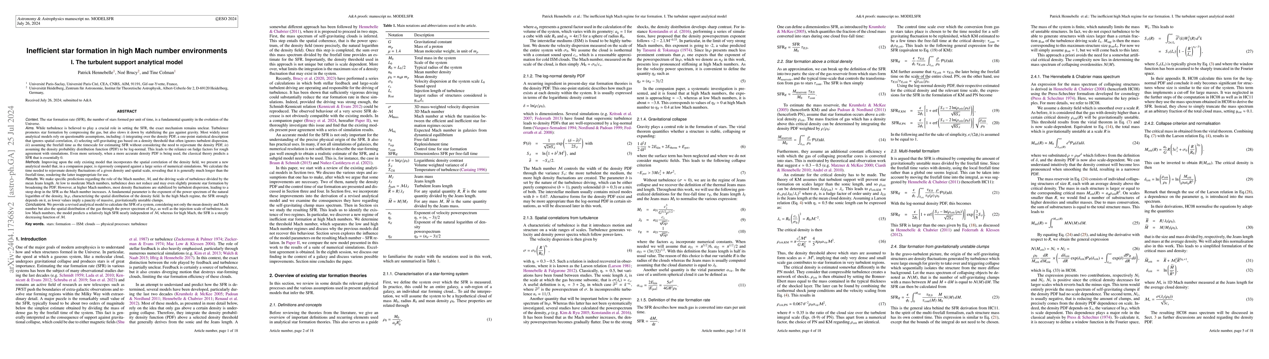 Thumbnail for Inefficient star formation in high Mach number environments I. The
  turbulent support analytical model