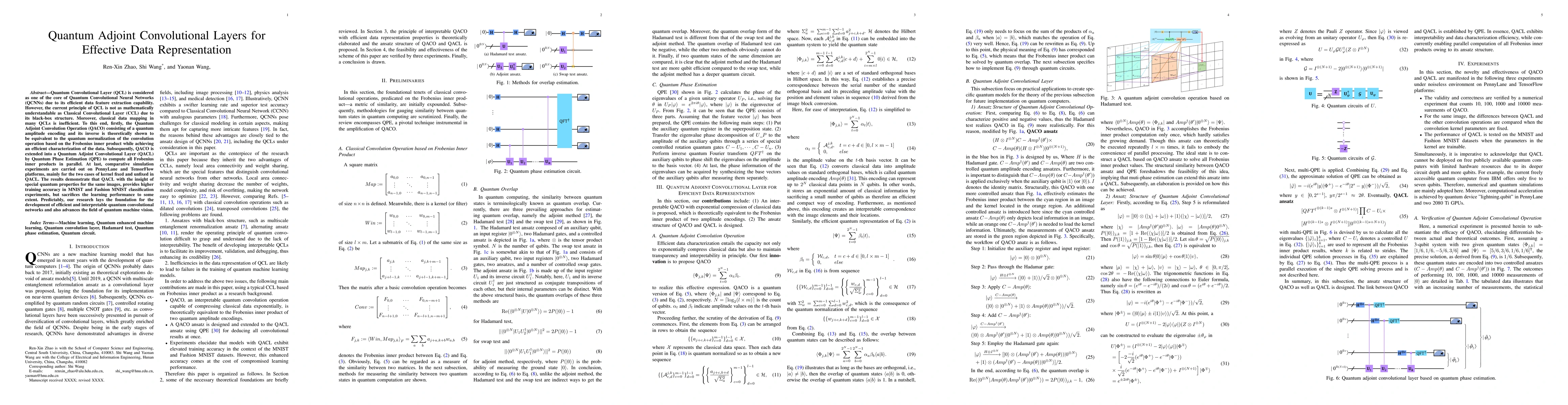 Thumbnail for Quantum Adjoint Convolutional Layers for Effective Data Representation