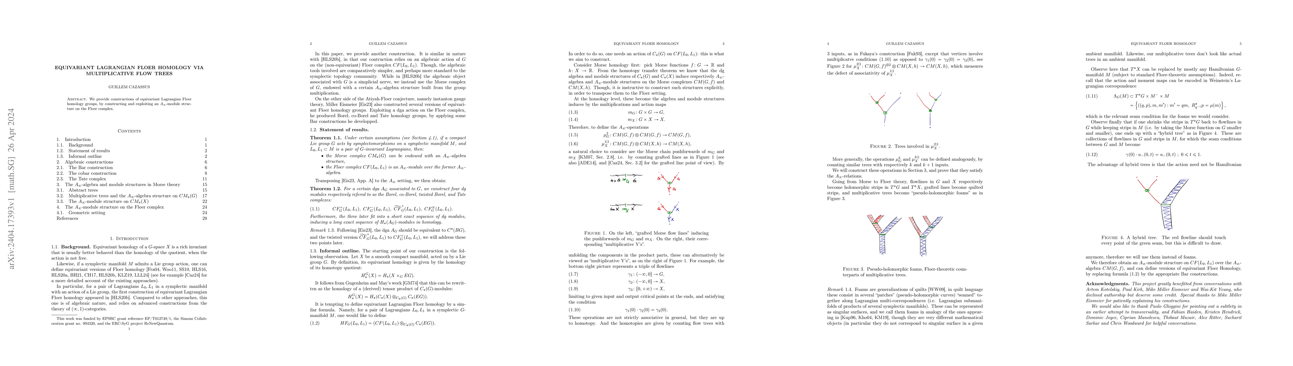 Thumbnail for Equivariant Lagrangian Floer homology via multiplicative flow trees