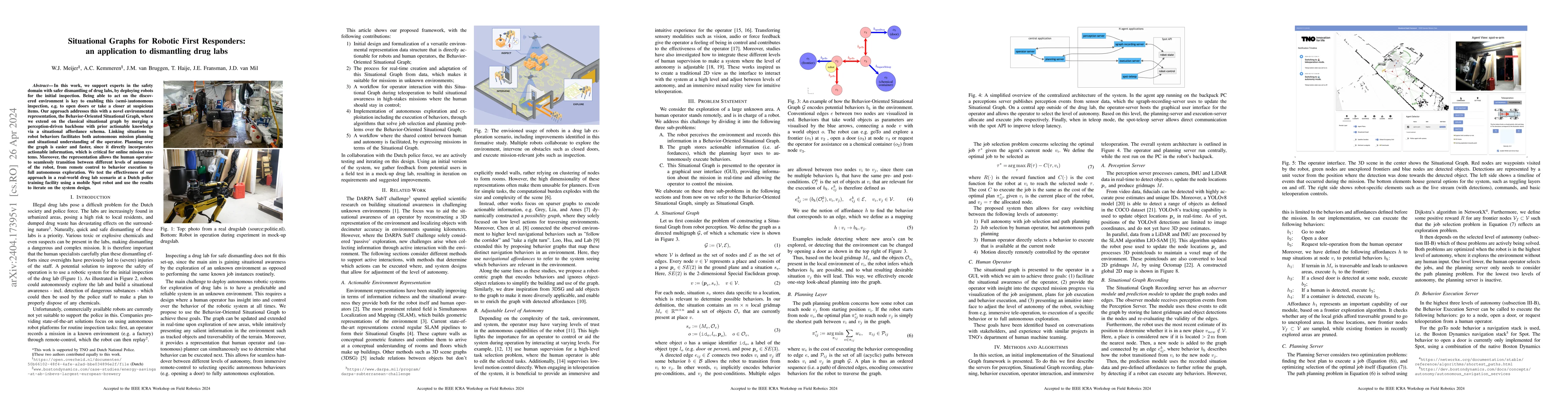Thumbnail for Situational Graphs for Robotic First Responders: an application to
  dismantling drug labs