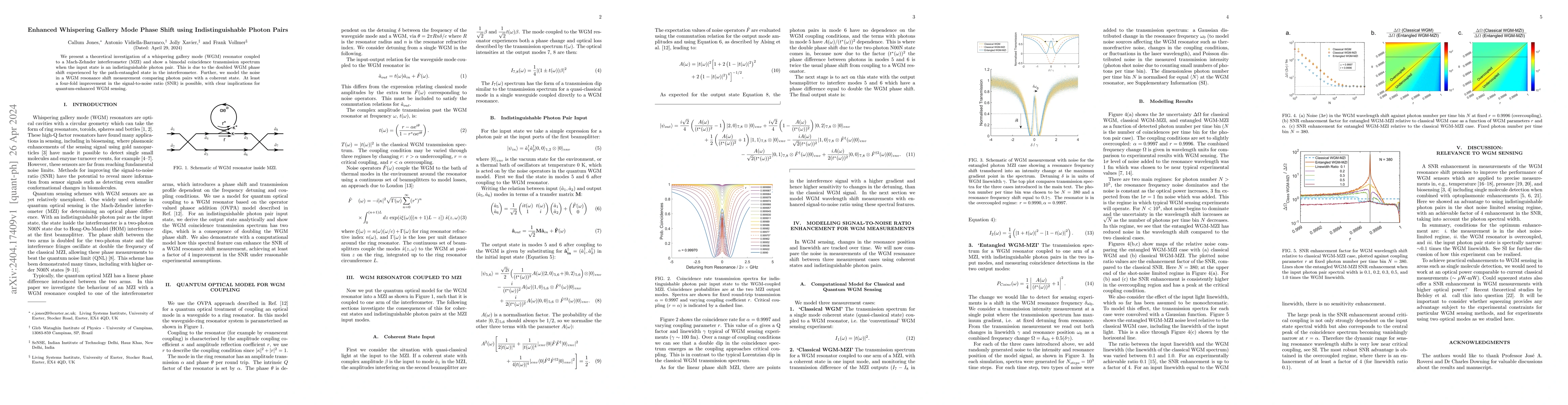 Thumbnail for Enhanced Whispering Gallery Mode Phase Shift using Indistinguishable
  Photon Pairs