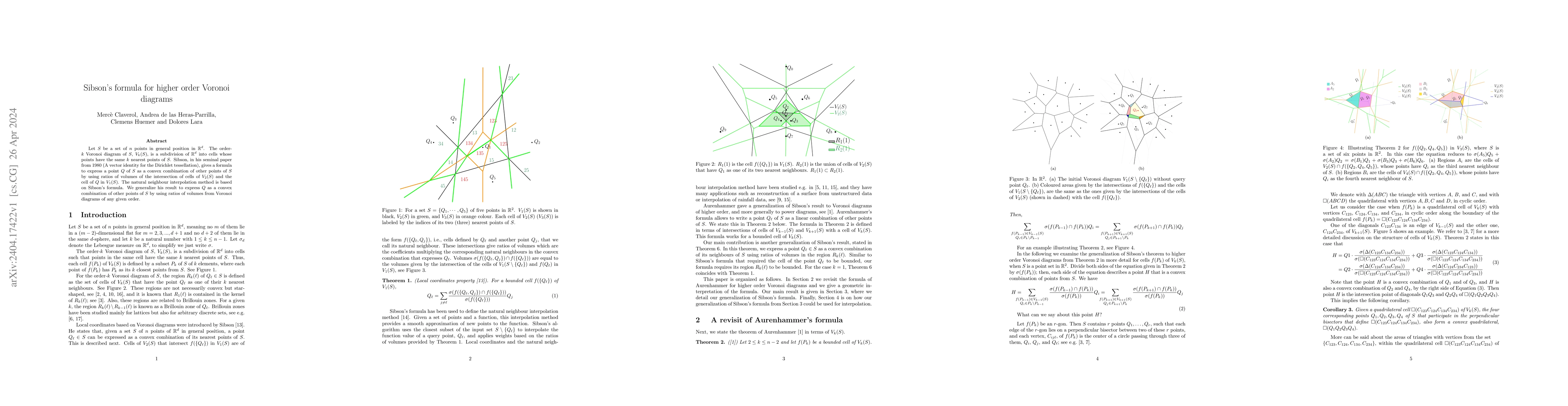 Thumbnail for Sibson's formula for higher order Voronoi diagrams
