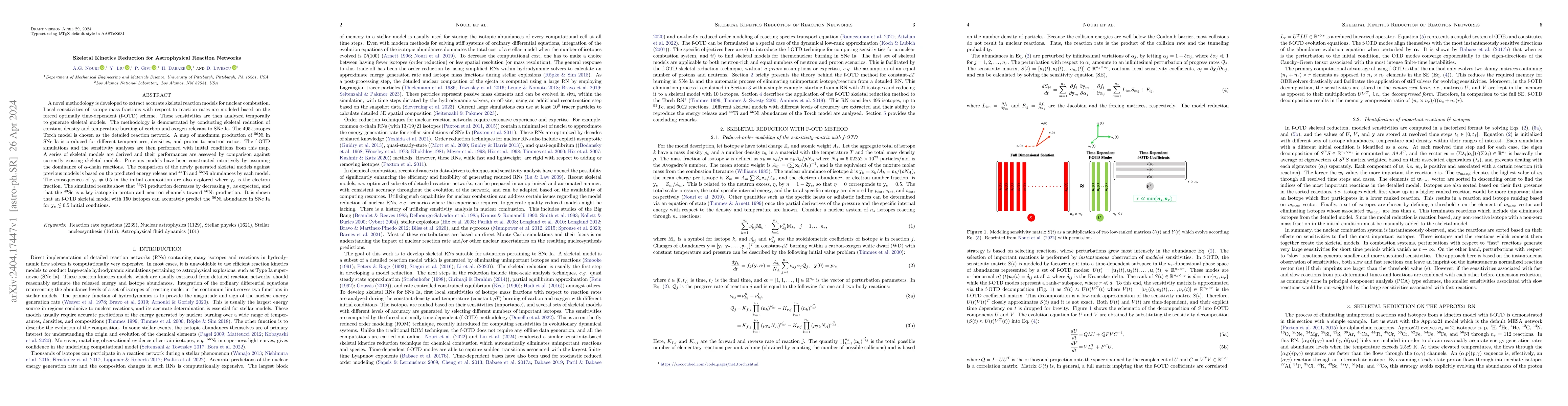 Thumbnail for Skeletal Kinetics Reduction for Astrophysical Reaction Networks