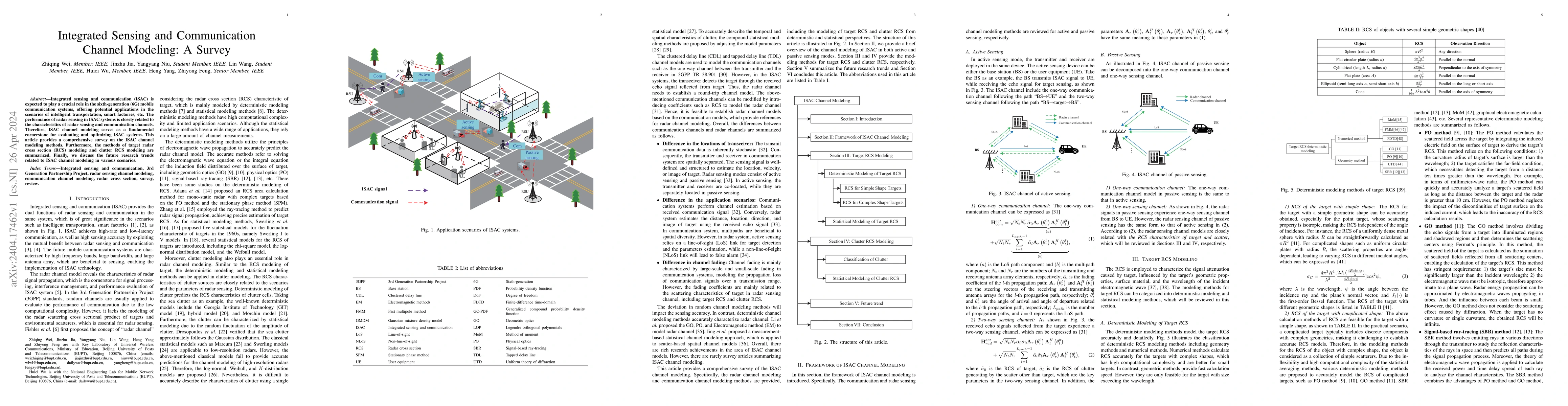 Thumbnail for Integrated Sensing and Communication Channel Modeling: A Survey
