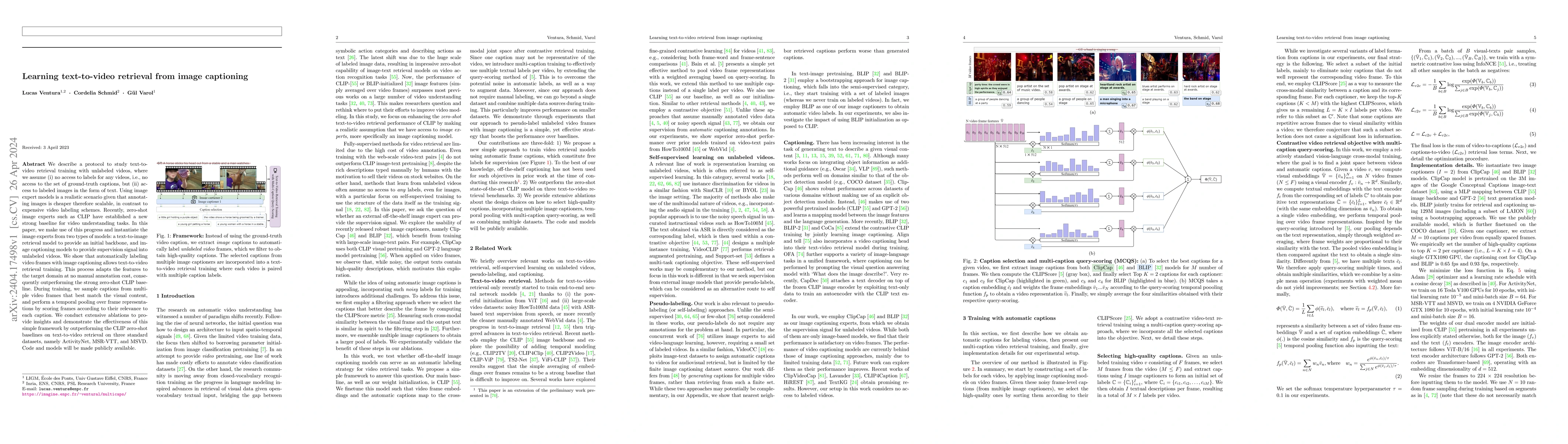 Thumbnail for Learning text-to-video retrieval from image captioning