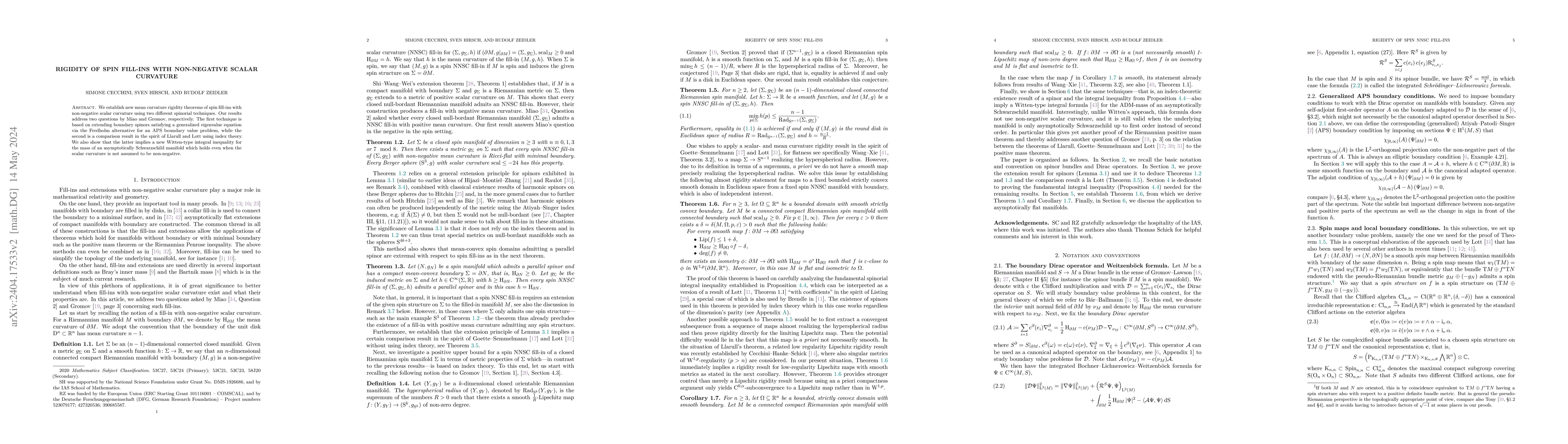 Thumbnail for Rigidity of spin fill-ins with non-negative scalar curvature