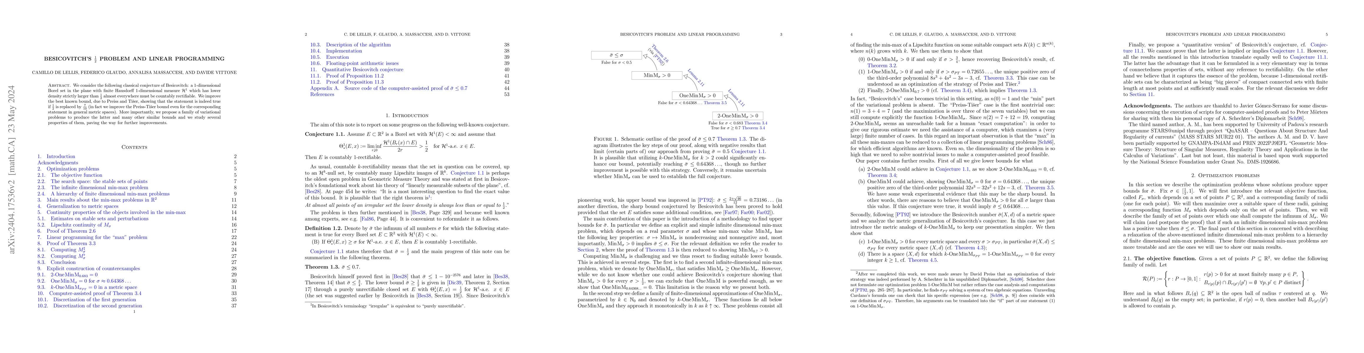Thumbnail for Besicovitch's 1/2 problem and linear programming