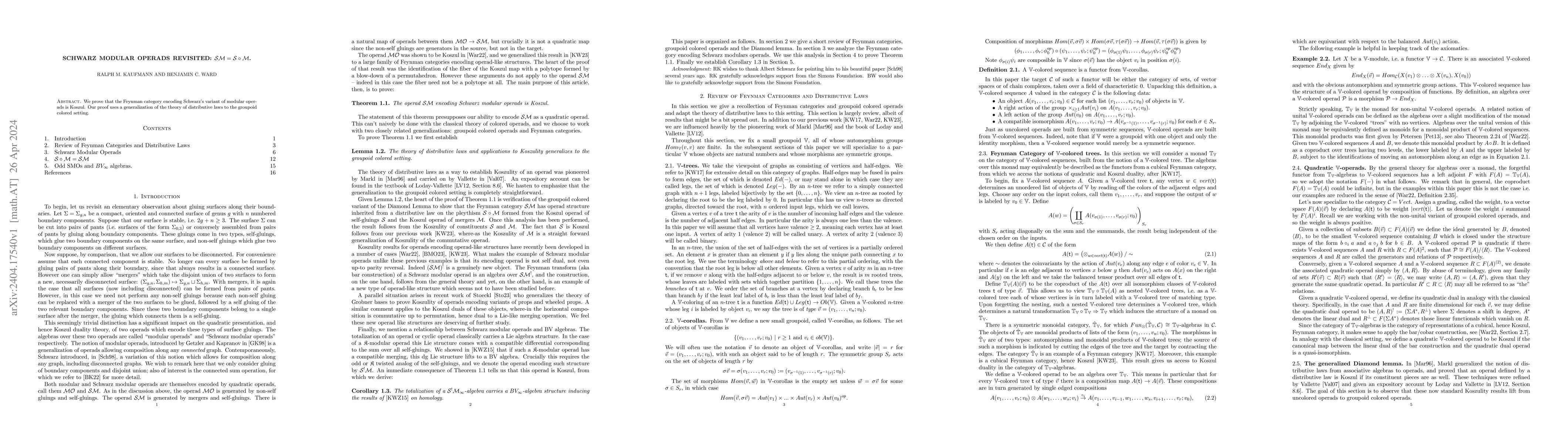 Thumbnail for Schwarz Modular Operads Revisited:
  $\mathcal{SM}=\mathcal{S}\circ\mathcal{M}$