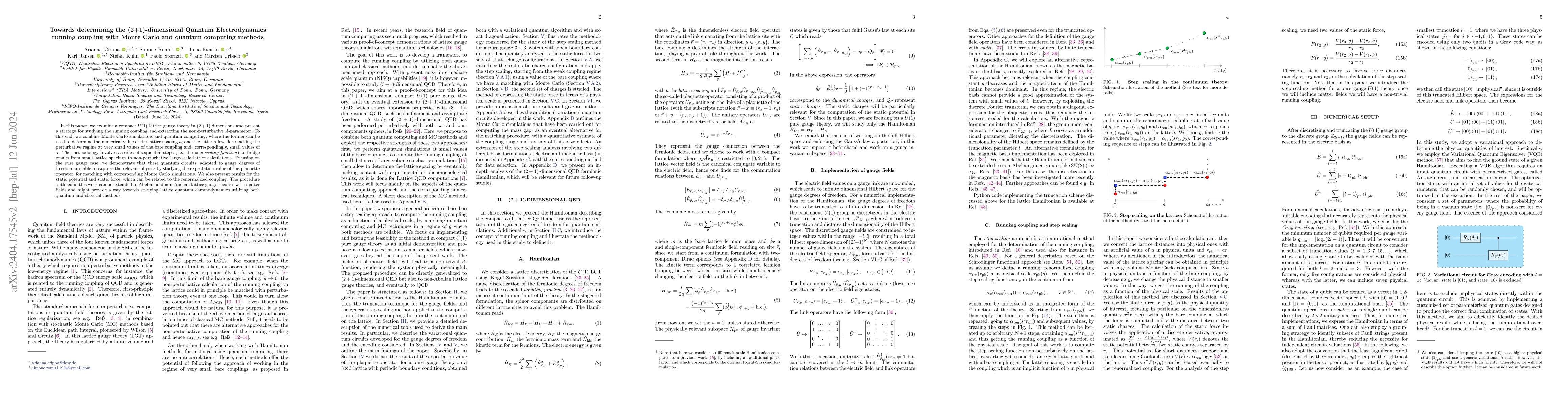 Thumbnail for Towards determining the (2+1)-dimensional Quantum Electrodynamics
  running coupling with Monte Carlo and quantum computing methods