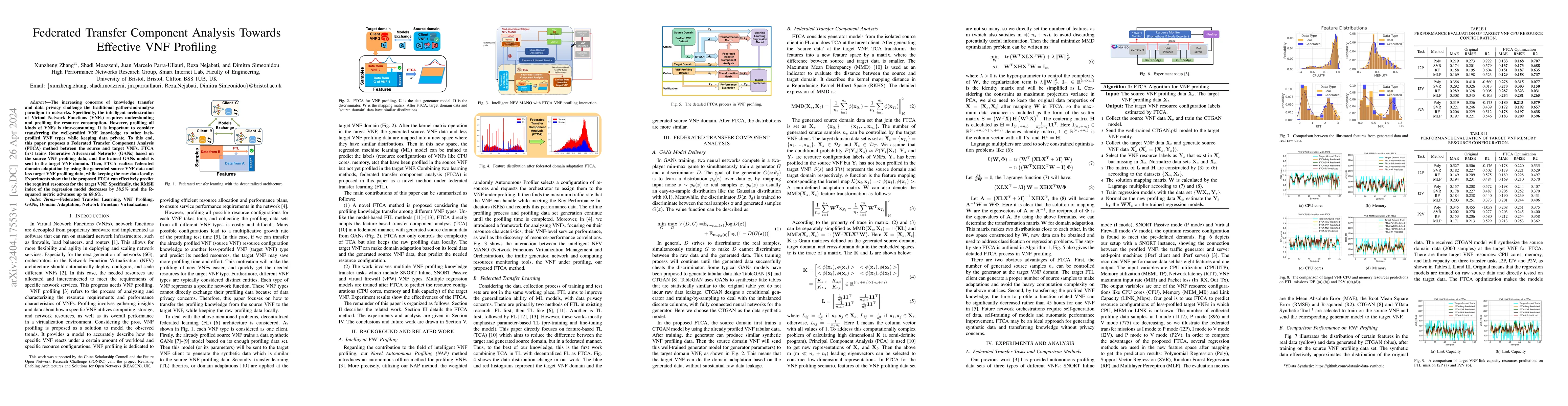 Thumbnail for Federated Transfer Component Analysis Towards Effective VNF Profiling