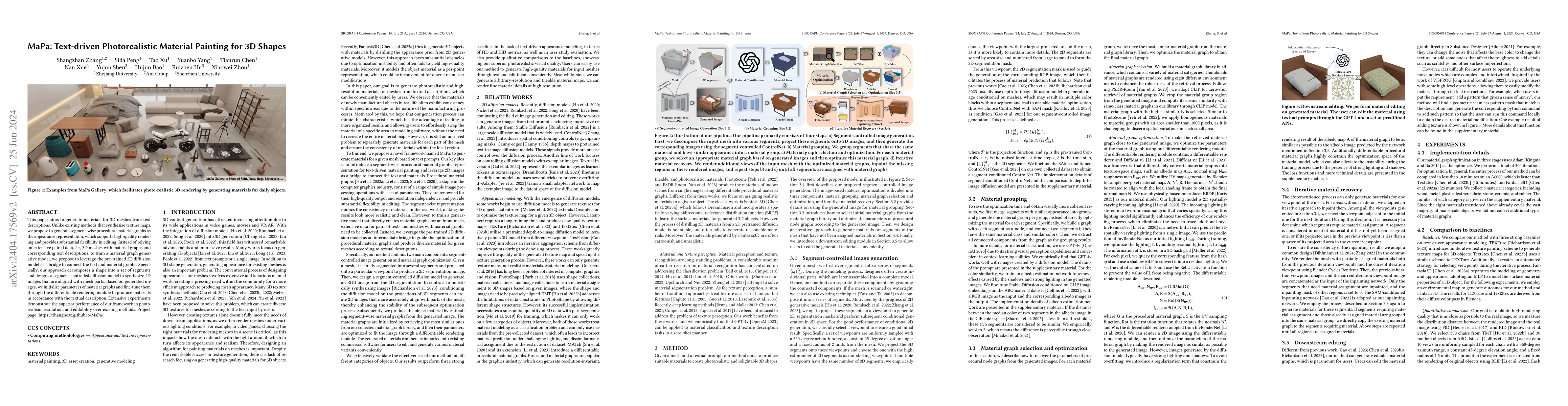 Thumbnail for MaPa: Text-driven Photorealistic Material Painting for 3D Shapes