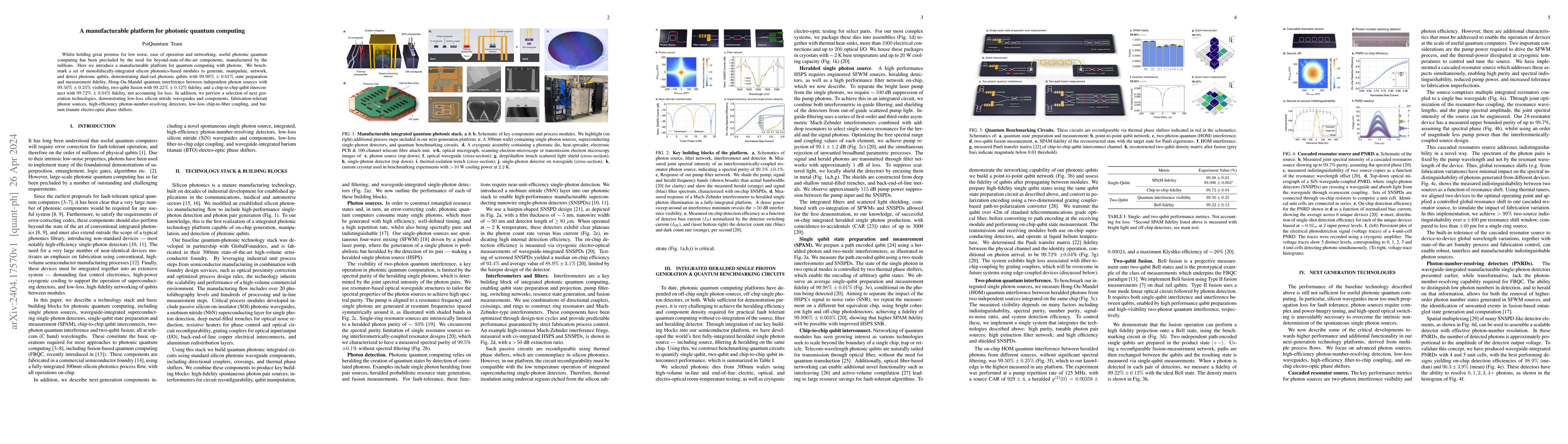Thumbnail for A manufacturable platform for photonic quantum computing