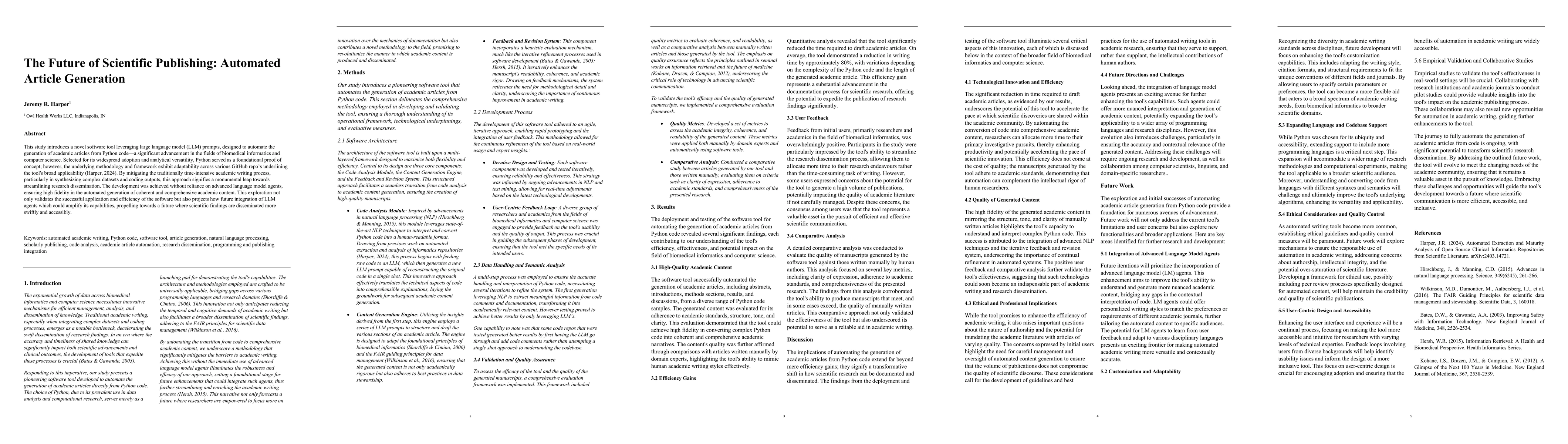 Thumbnail for The Future of Scientific Publishing: Automated Article Generation