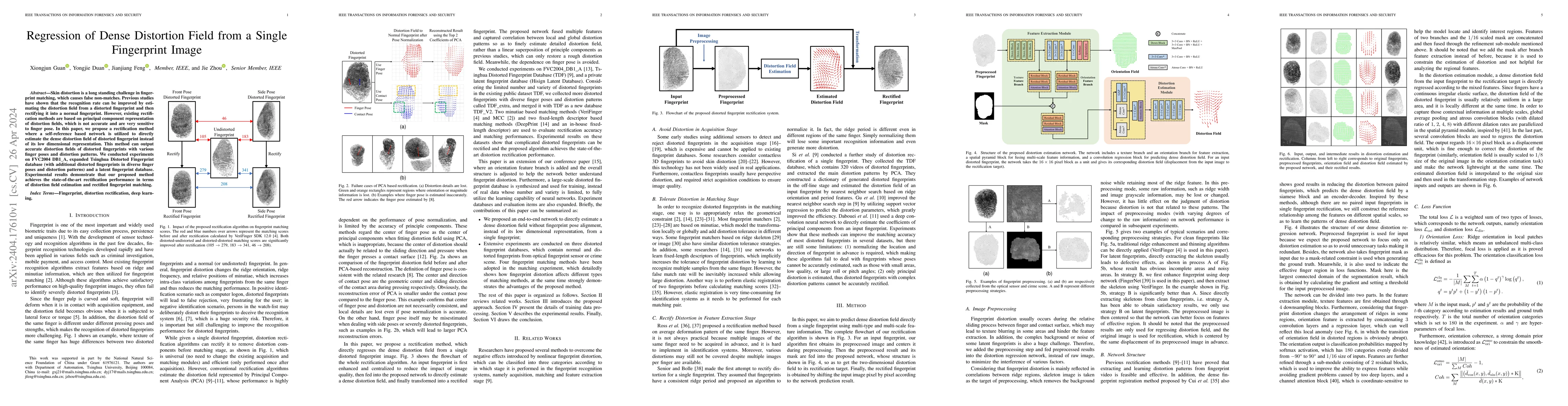 Thumbnail for Regression of Dense Distortion Field from a Single Fingerprint Image