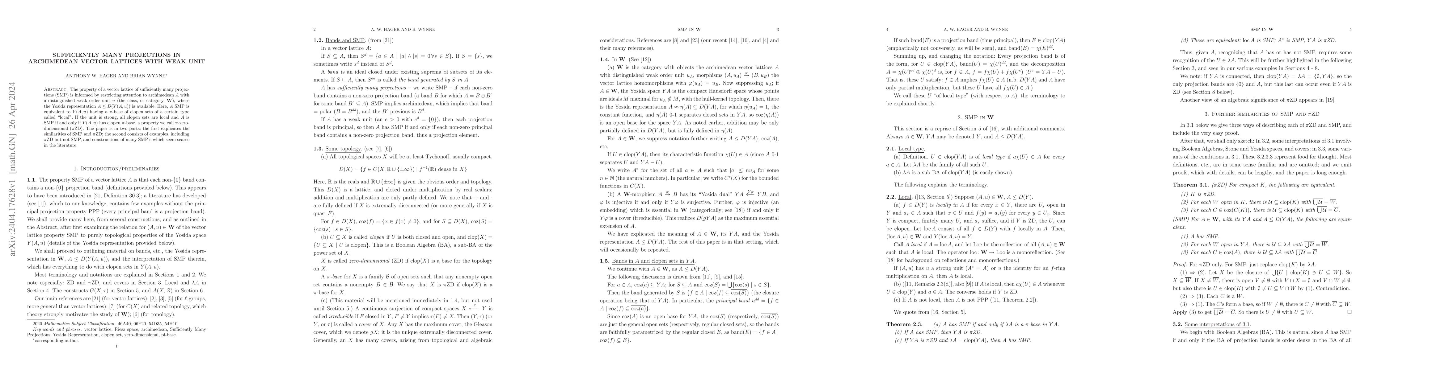 Thumbnail for Sufficiently many projections in archimedean vector lattices with weak
  order unit