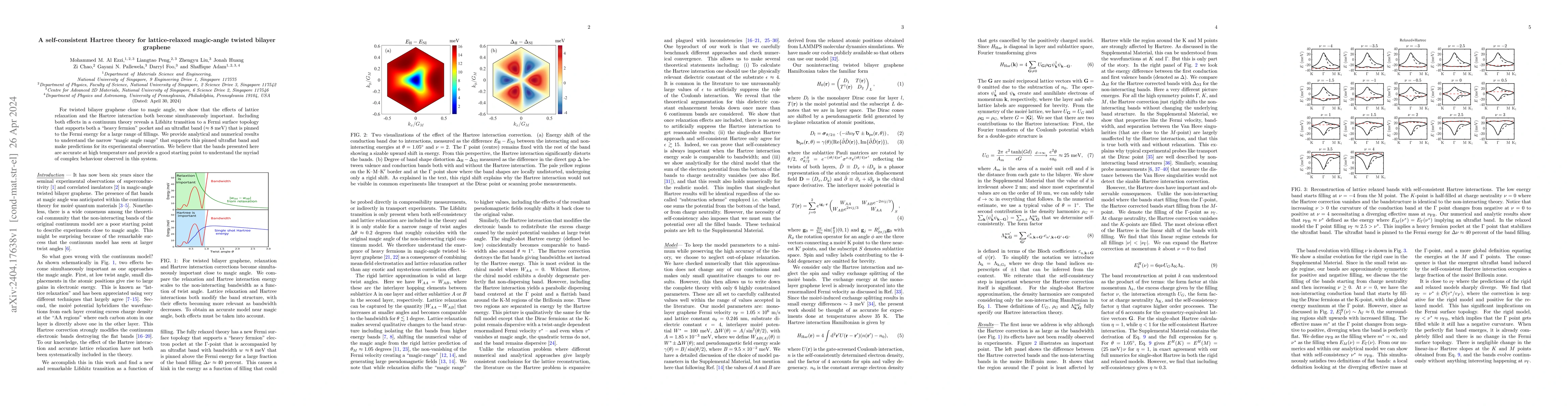 Thumbnail for A self-consistent Hartree theory for lattice-relaxed magic-angle twisted
  bilayer graphene