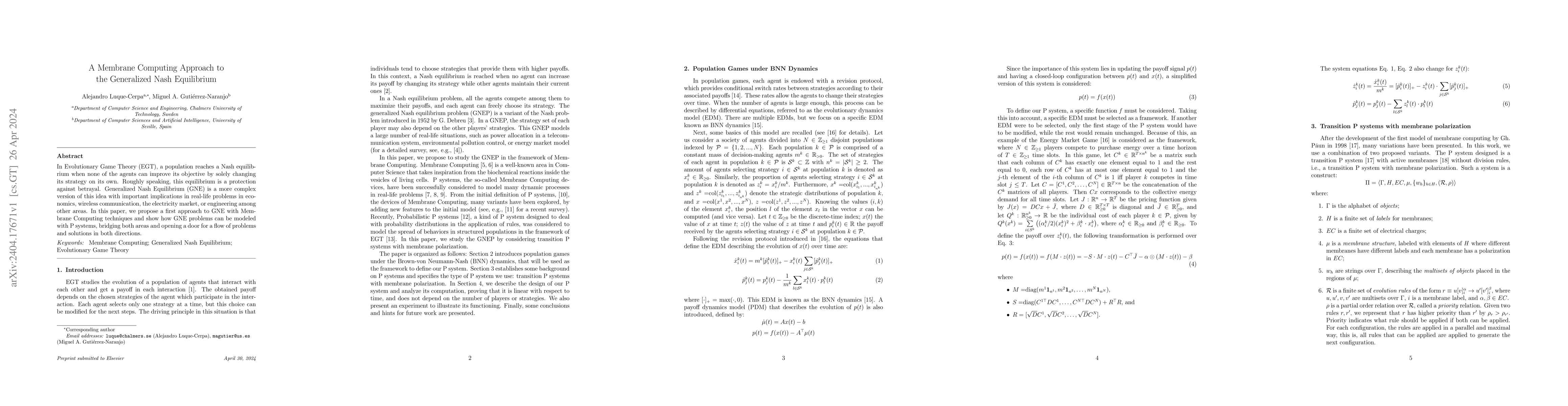 Thumbnail for A Membrane Computing Approach to the Generalized Nash Equilibrium