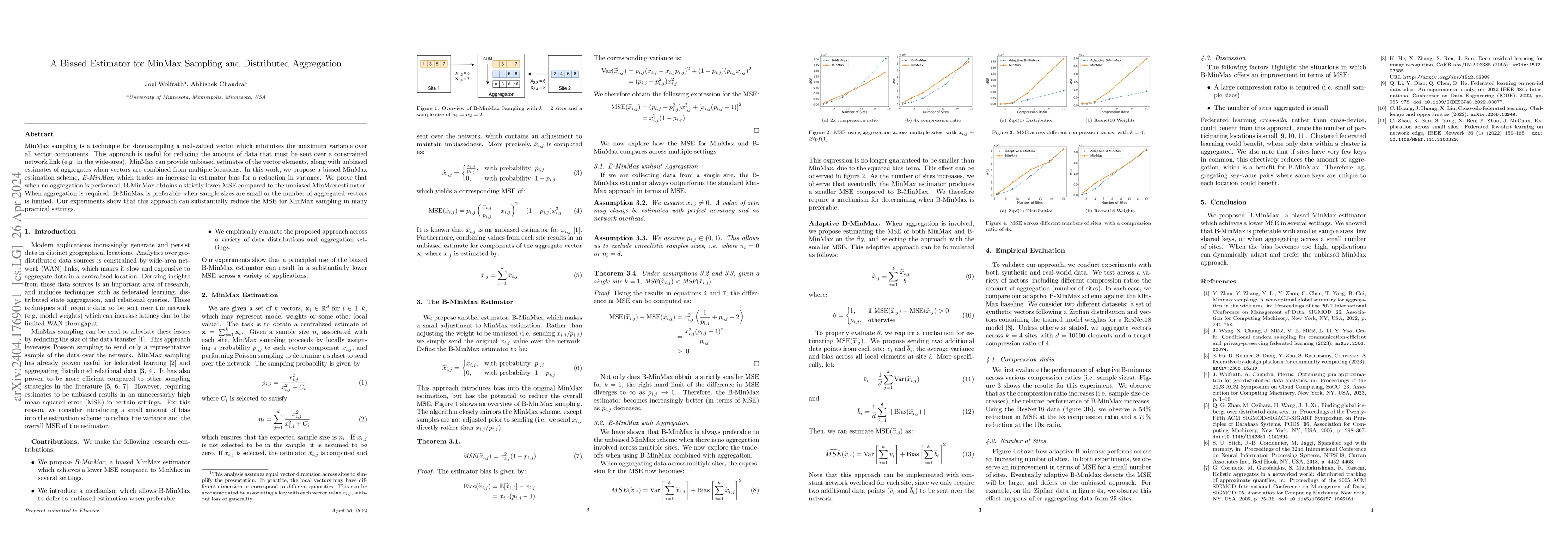 Thumbnail for A Biased Estimator for MinMax Sampling and Distributed Aggregation