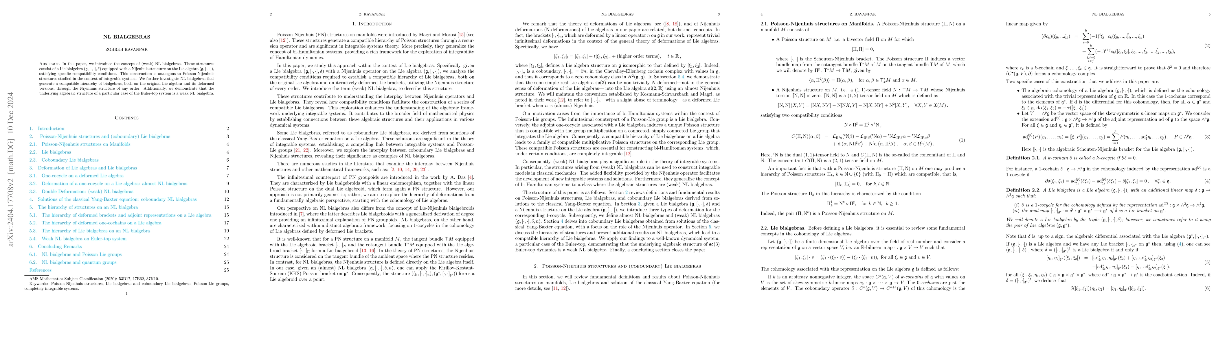 Thumbnail for Nijenhuis-Lie bialgebras