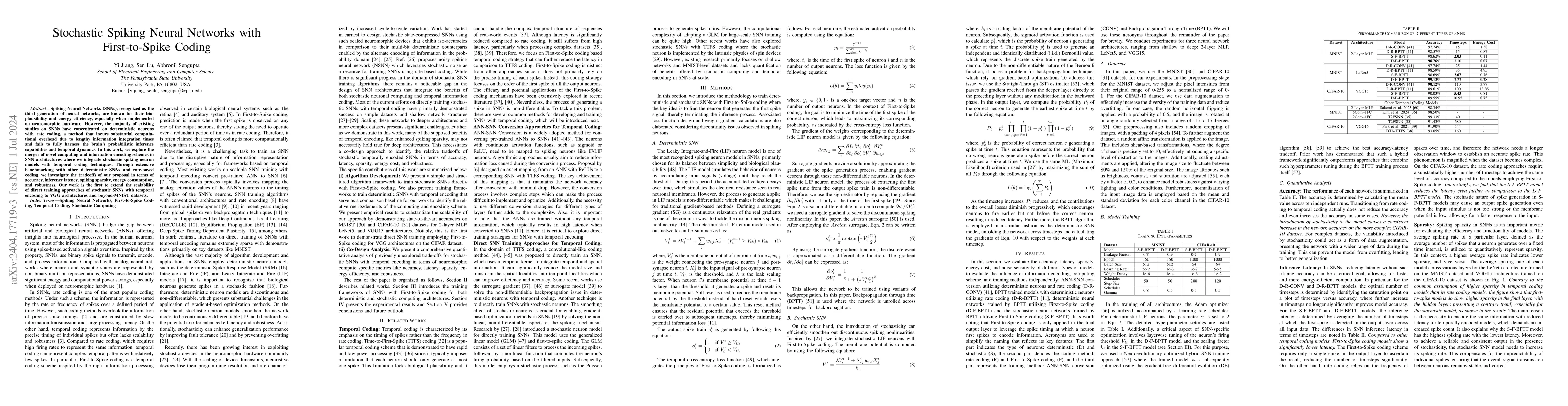 Thumbnail for Stochastic Spiking Neural Networks with First-to-Spike Coding