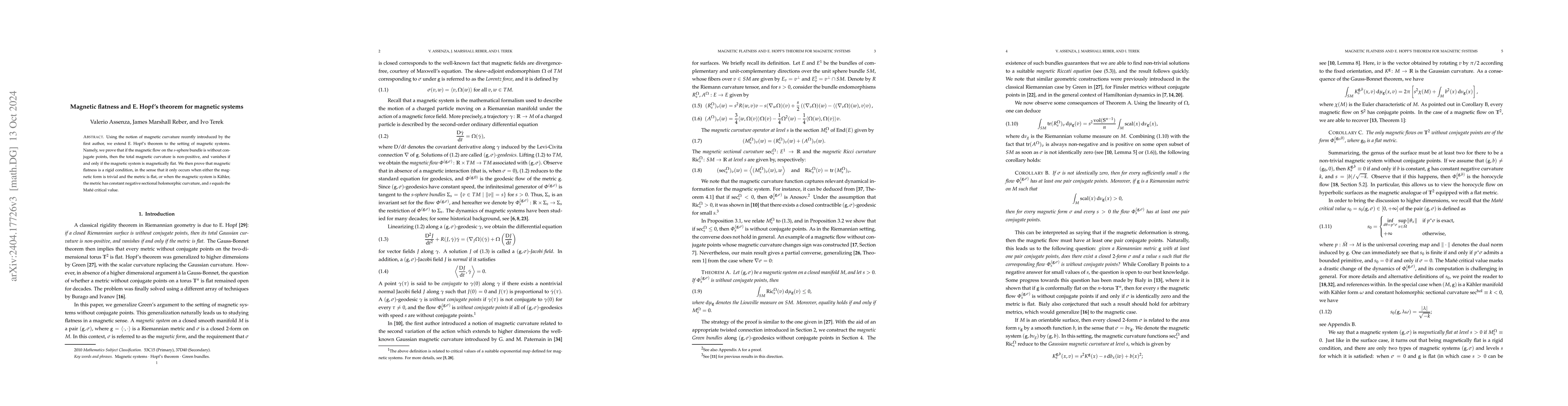 Thumbnail for Magnetic flatness and E. Hopf's theorem for magnetic systems