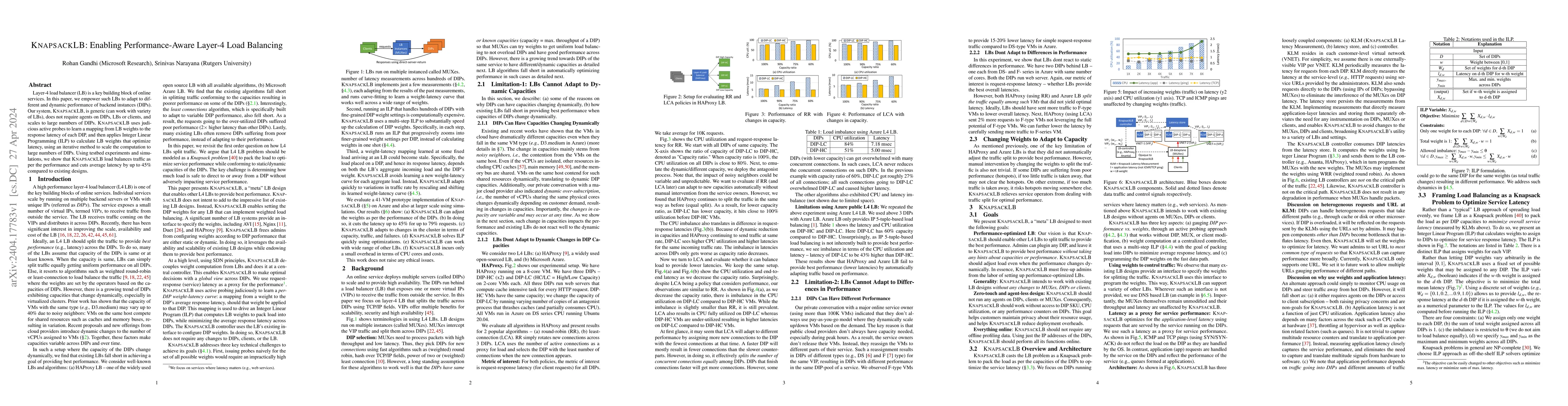 Thumbnail for KnapsackLB: Enabling Performance-Aware Layer-4 Load Balancing