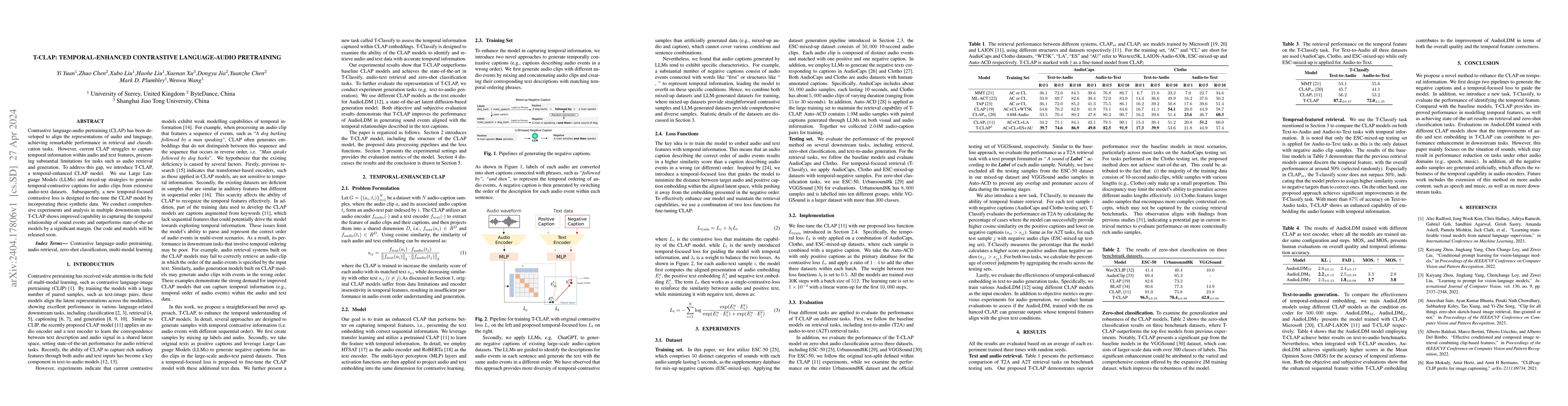 Thumbnail for T-CLAP: Temporal-Enhanced Contrastive Language-Audio Pretraining