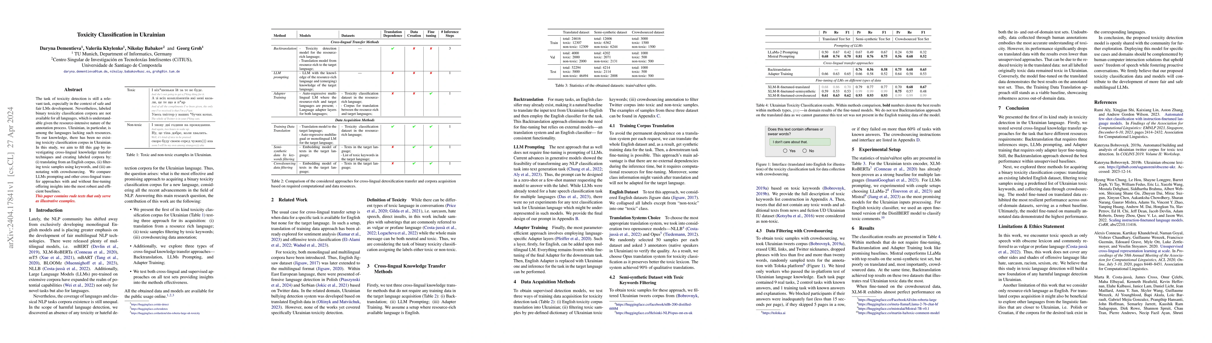 Thumbnail for Toxicity Classification in Ukrainian