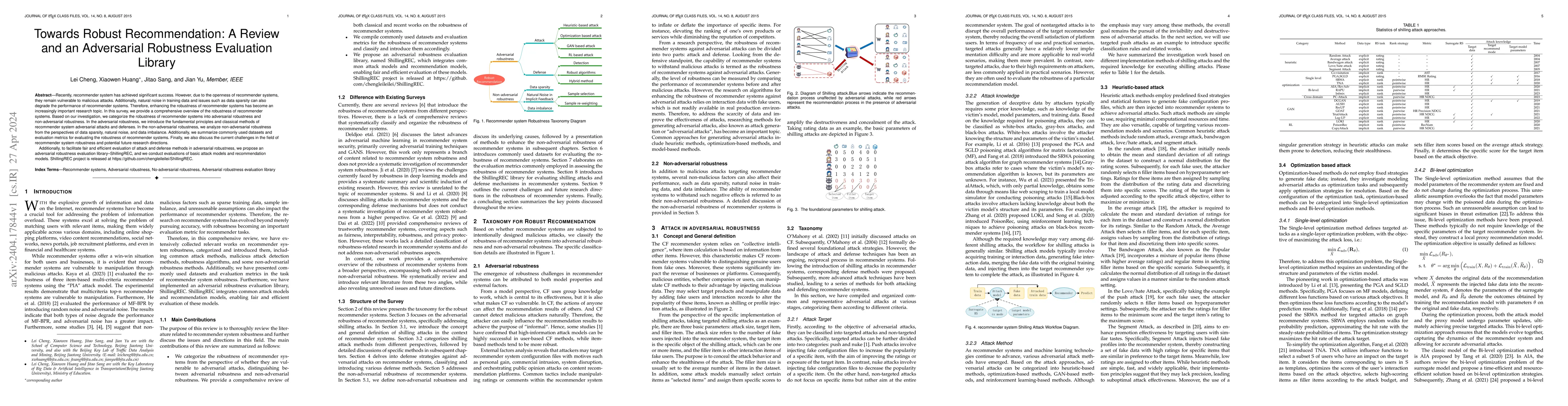 Thumbnail for Towards Robust Recommendation: A Review and an Adversarial Robustness
  Evaluation Library