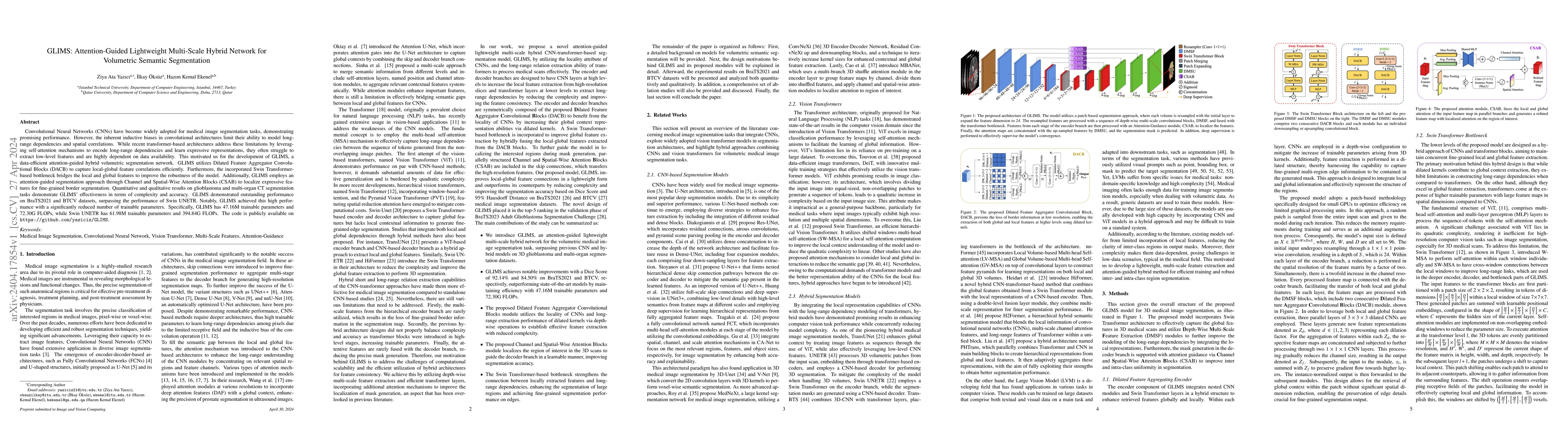 Thumbnail for GLIMS: Attention-Guided Lightweight Multi-Scale Hybrid Network for
  Volumetric Semantic Segmentation