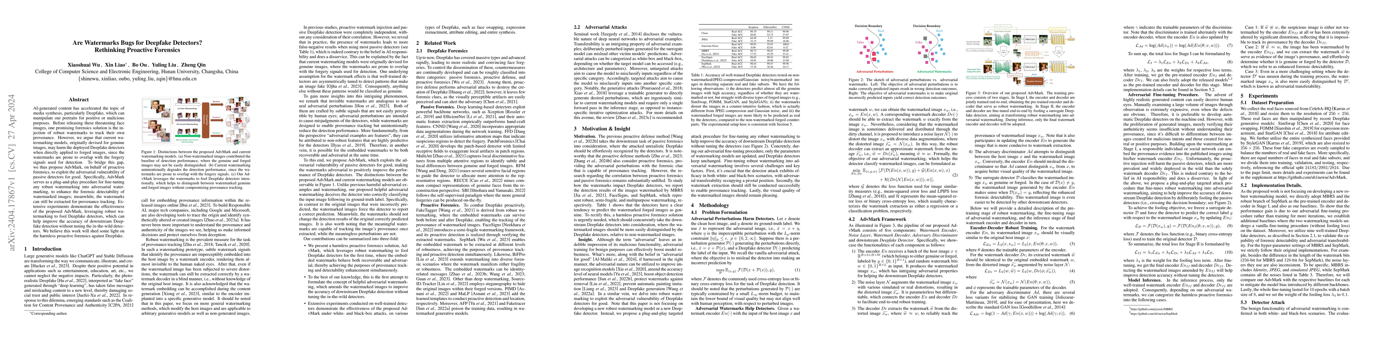 Thumbnail for Are Watermarks Bugs for Deepfake Detectors? Rethinking Proactive
  Forensics