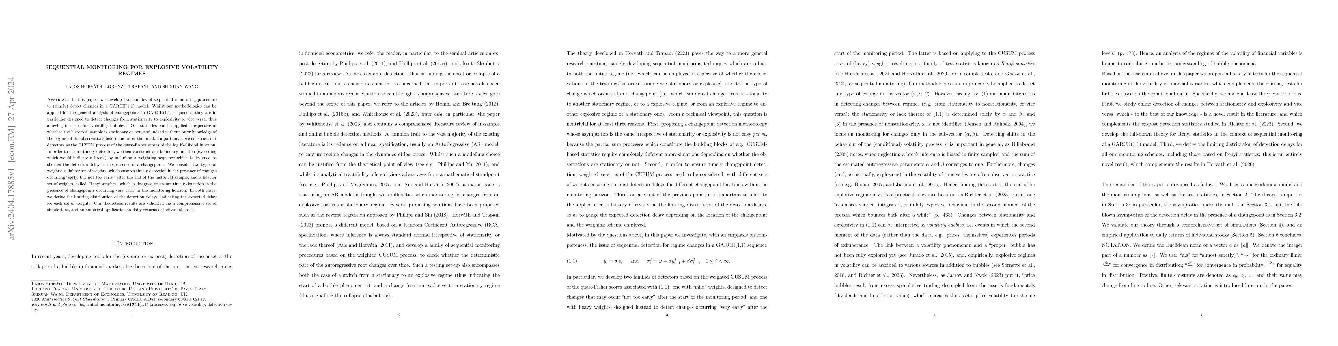 Thumbnail for Sequential monitoring for explosive volatility regimes