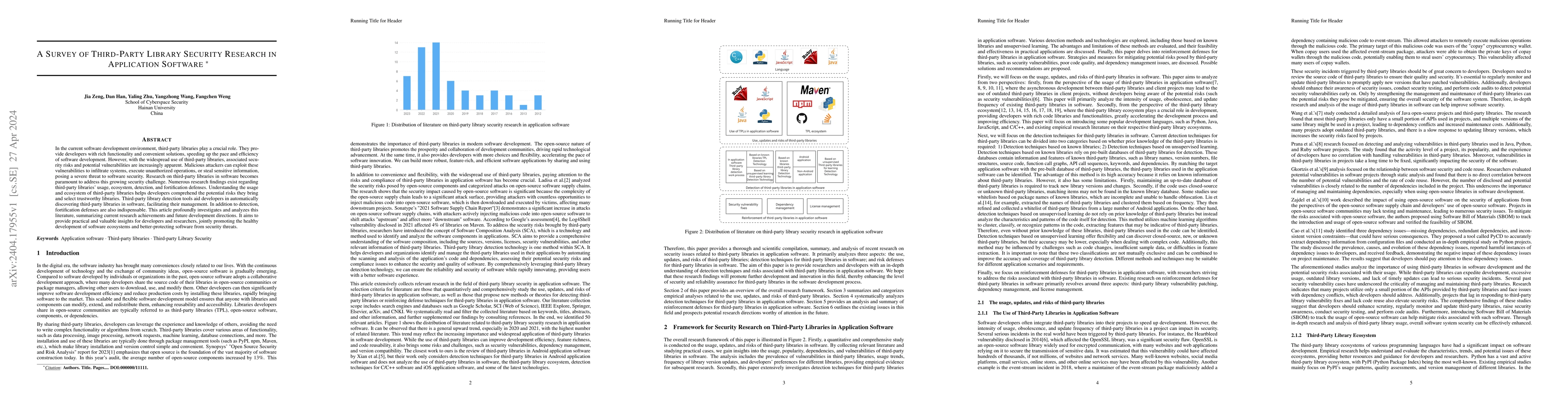 Thumbnail for A Survey of Third-Party Library Security Research in Application
  Software
