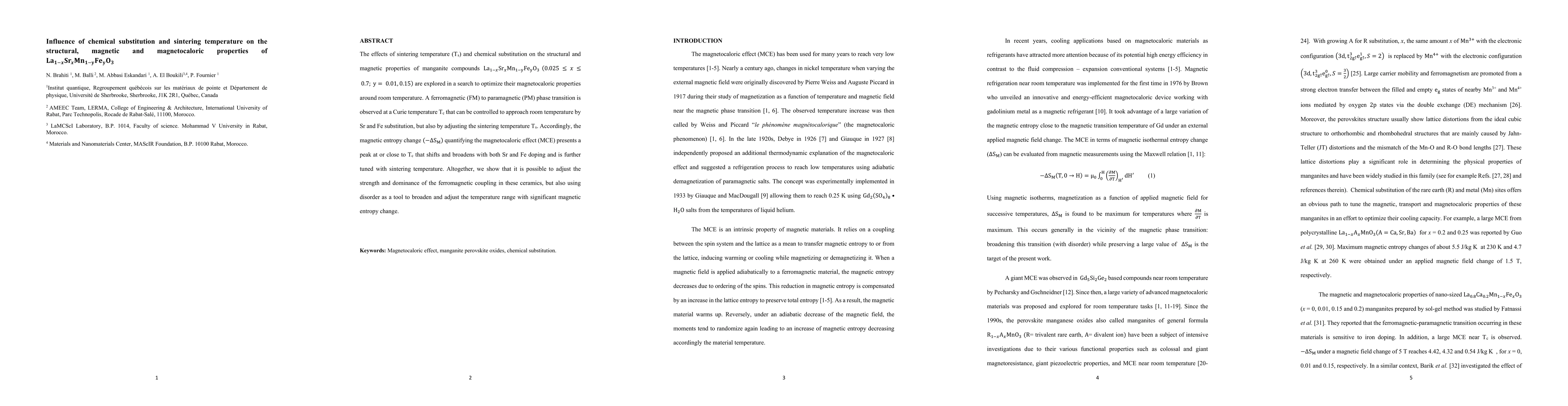 Thumbnail for Influence of chemical substitution and sintering temperature on the
  structural, magnetic and magnetocaloric properties of La1-xSrxMn1-yFeyO3