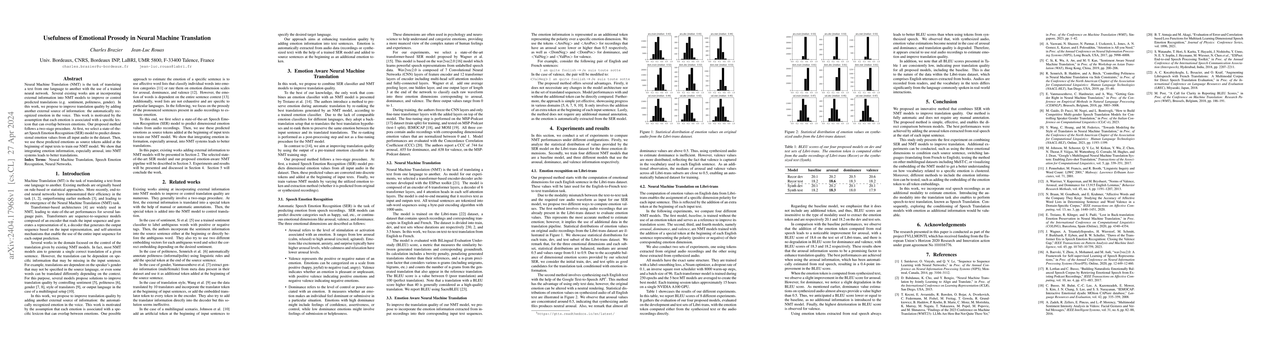Thumbnail for Usefulness of Emotional Prosody in Neural Machine Translation