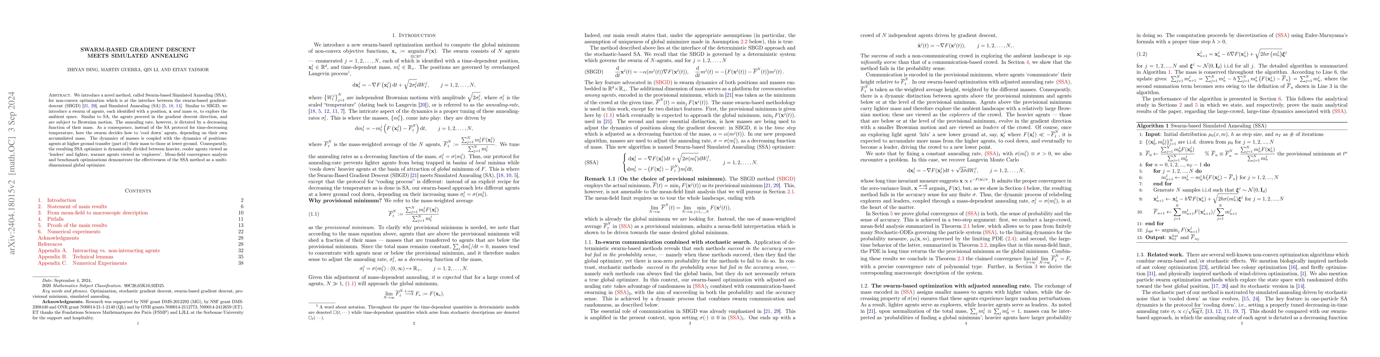 Thumbnail for Swarm-based gradient descent meets simulated annealing