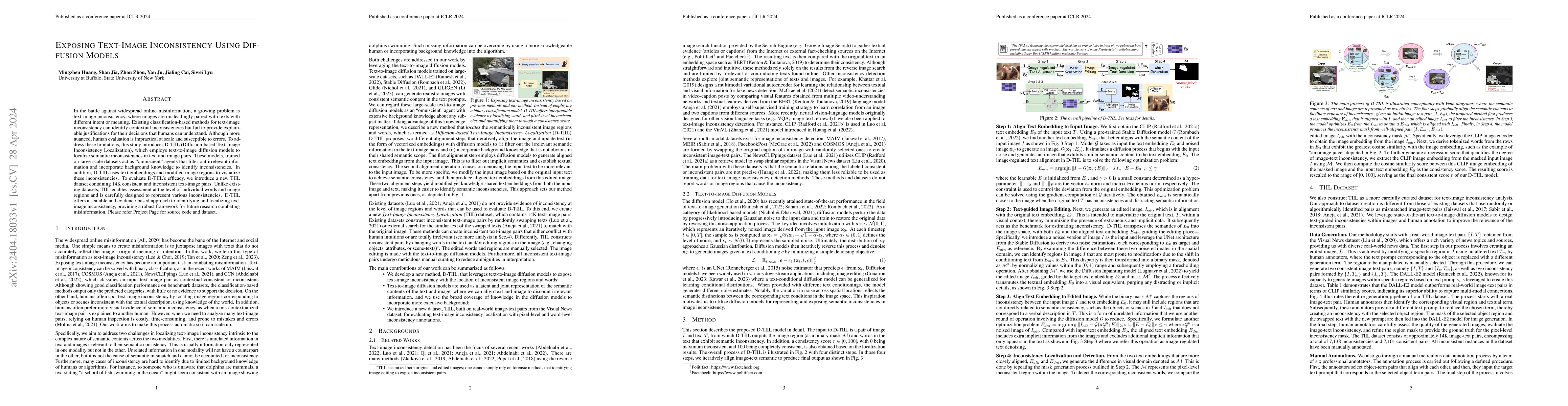 Thumbnail for Exposing Text-Image Inconsistency Using Diffusion Models