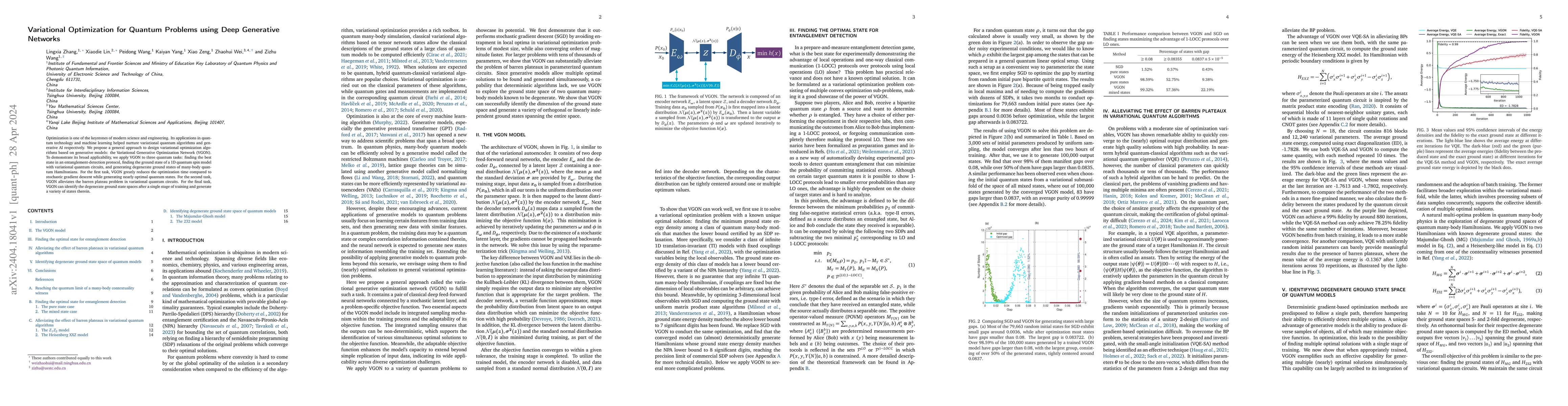Thumbnail for Variational Optimization for Quantum Problems using Deep Generative
  Networks
