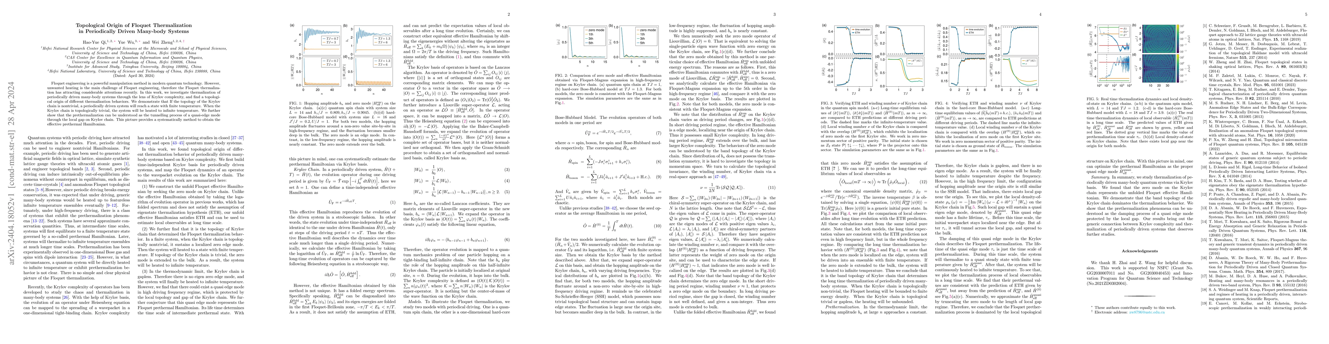Thumbnail for Topological Origin of Floquet Thermalization in Periodically Driven
  Many-body Systems